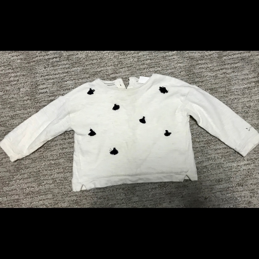 Zara toddler tassel sweatshirt